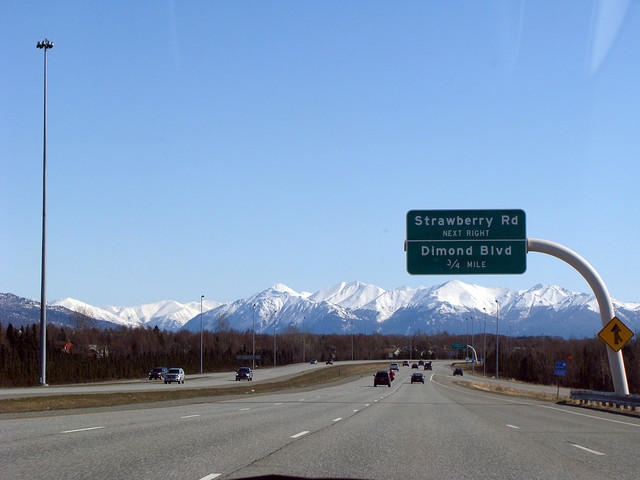 Aляска, Анкоридж, New Seward Highway...