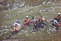 Сергей Герман с отделением, Безенги 1972 год.